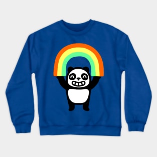 Panda Found A Rainbow Crewneck Sweatshirt